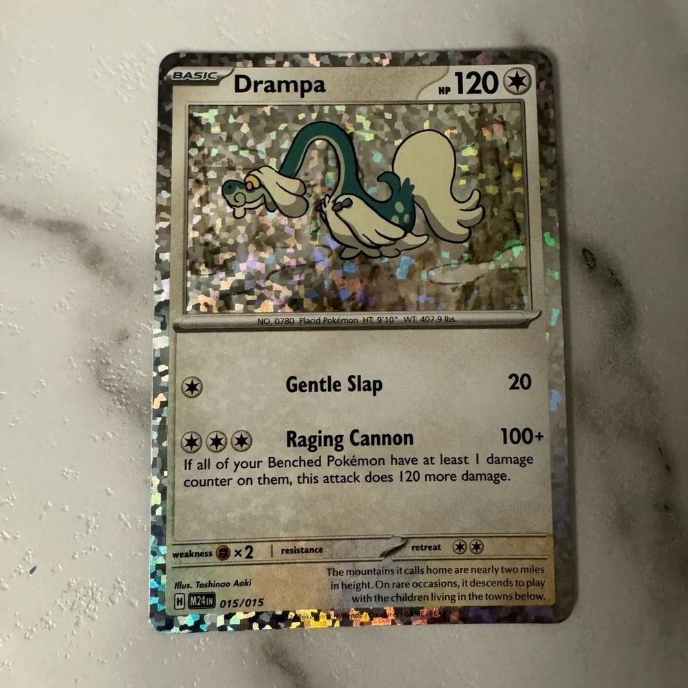 Drampa Holographic Pokmon Trading Card Drampa Holographic Pokmon Trading Card